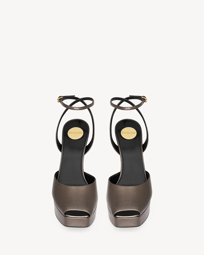 LA SCANDALE platform sandals metallic leather