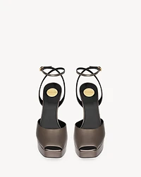 LA SCANDALE platform sandals metallic leather