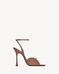 LOLA sandals smooth leather and draped jersey