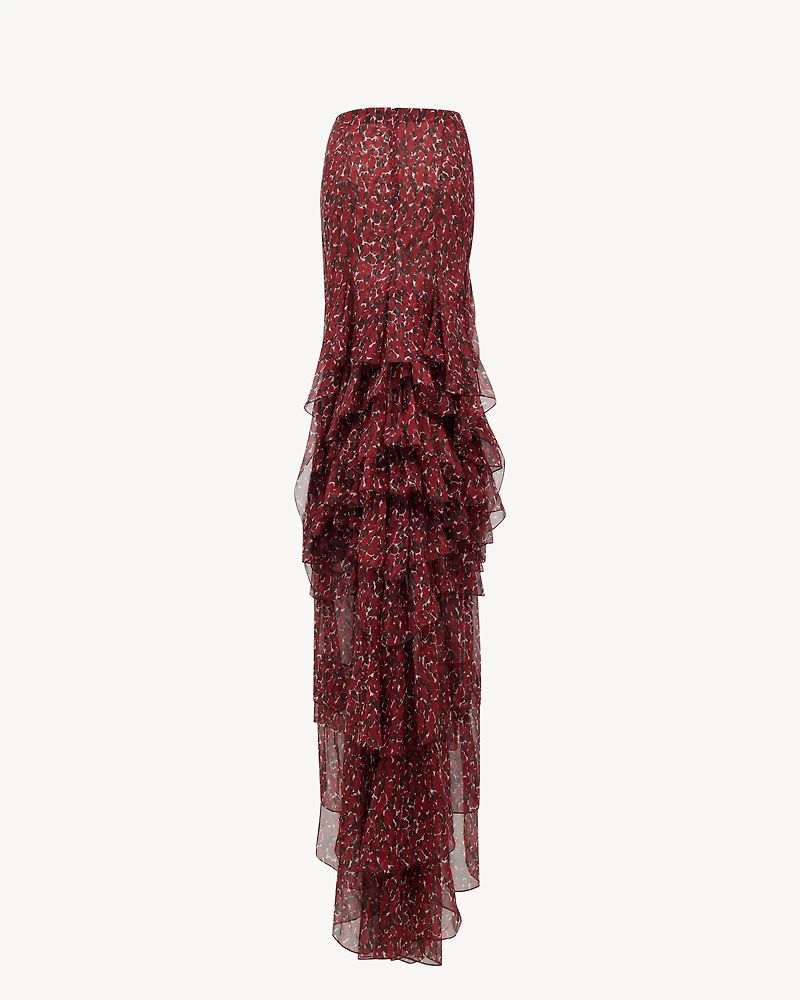 cascade skirt silk crepe muslin