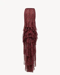 cascade skirt silk crepe muslin