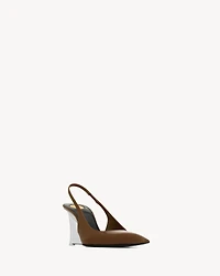 MILLER wedges glazed leather