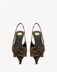 DAKOTA slingback pumps leopard silk muslin