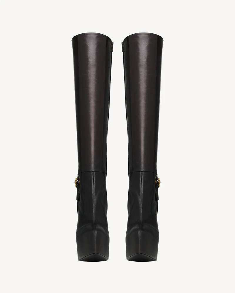 NICO platform boots smooth leather