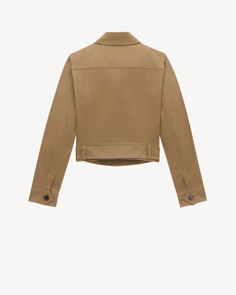 cropped jacket cotton serge