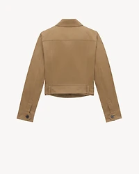 cropped jacket cotton serge
