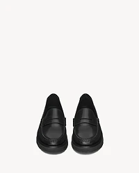 Le Loafer chunky penny slippers glazed leather