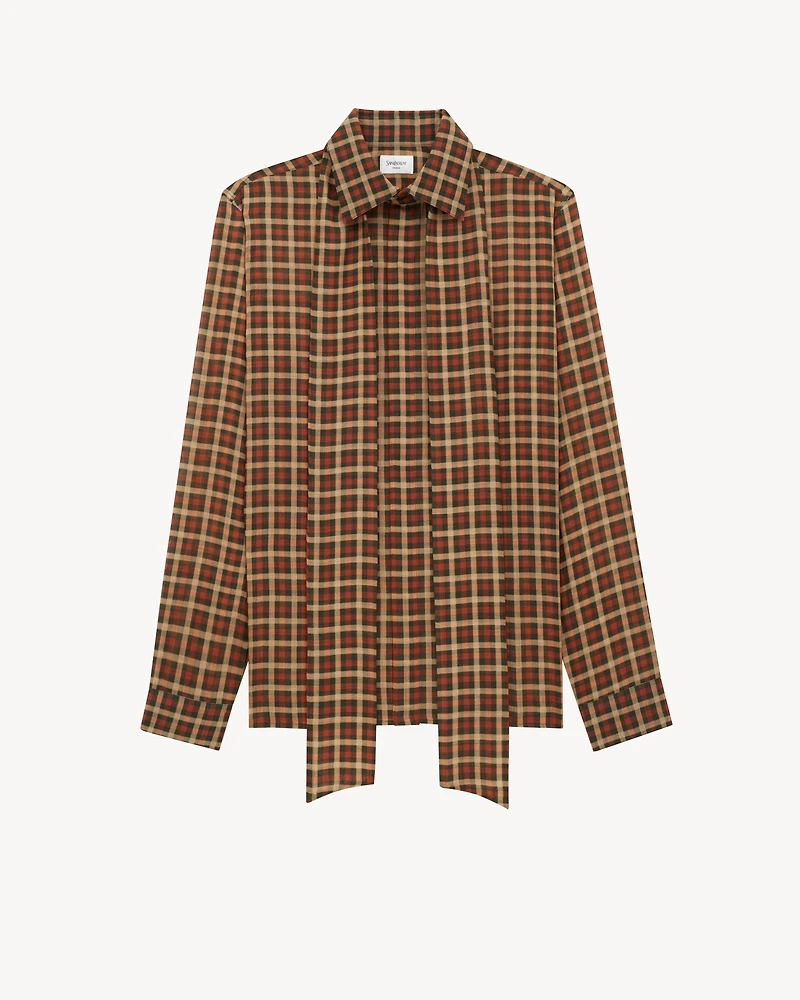 CASSANDRE shirt vichy silk