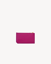 SAINT LAURENT PARIS FRAGMENTS card case in shiny leather