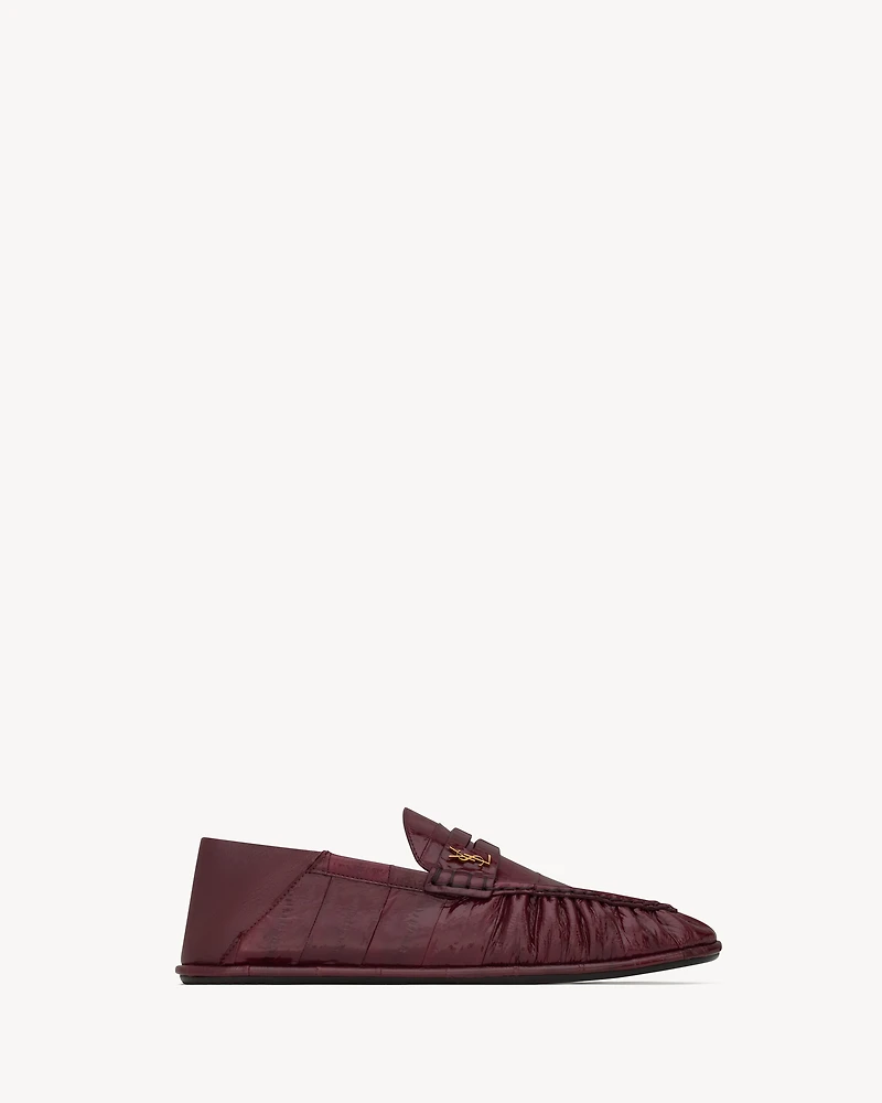 LE LOAFER foldable patent eel