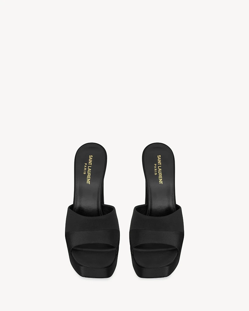BOOGIE platform mules satin crepe