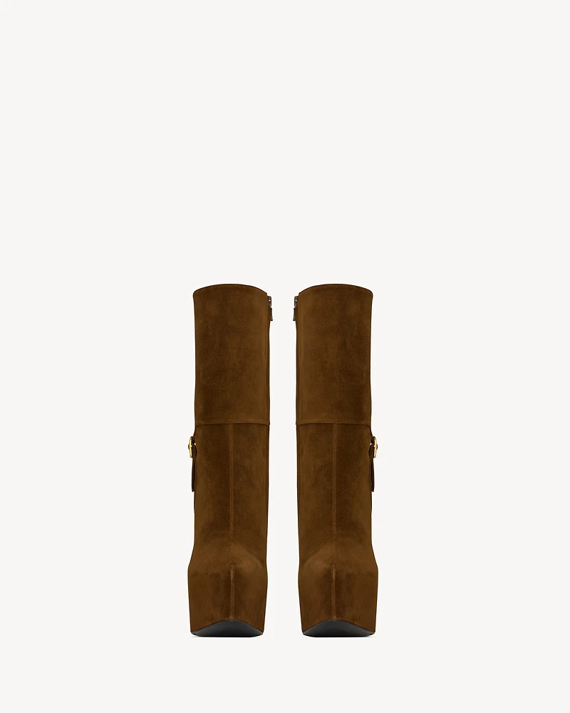 NICO platform booties suede