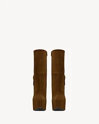 NICO platform booties suede