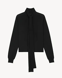 lavallière cardigan cashmere, wool, and silk
