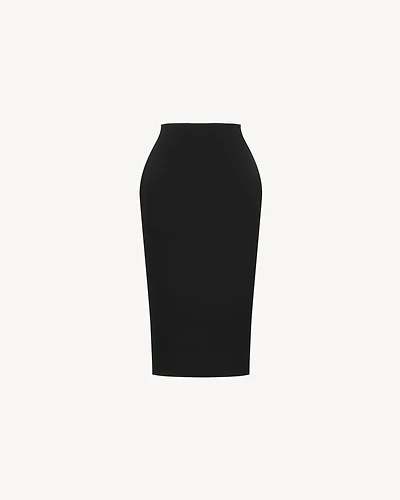 CASSANDRE pencil skirt satin
