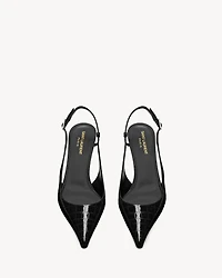 VENDOME slingback pumps crocodile-embossed leather