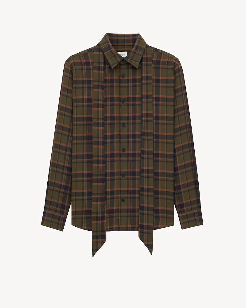 CASSANRE lavallière shirt cotton plaid