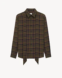 CASSANRE lavallière shirt cotton plaid