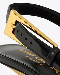 LEE slingback pumps glazed leather