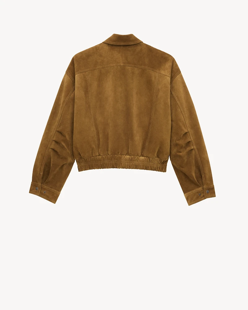 bomber jacket suede