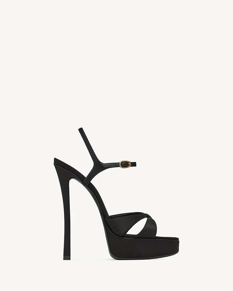 DEBBIE platform sandals satin crepe