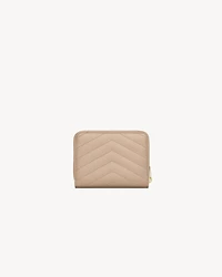 CASSANDRE MATELASSÉ compact zip around wallet in grain de poudre leather