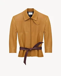 belted jacket lambskin