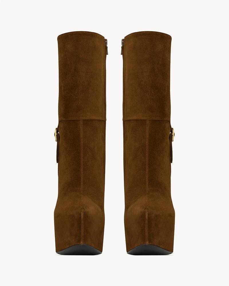 NICO platform booties suede