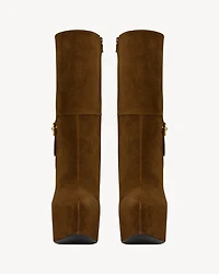 NICO platform booties suede