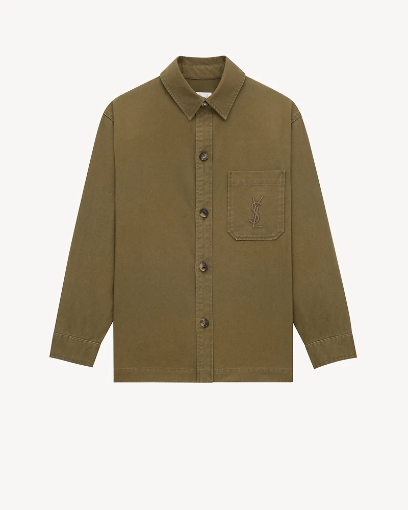 CASSANDRE overshirt cotton and linen gabardine