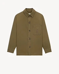 CASSANDRE overshirt cotton and linen gabardine