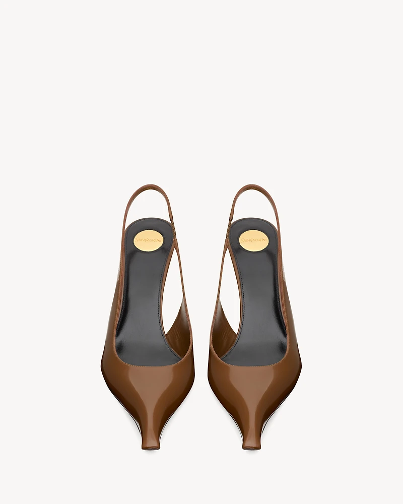 MILLER wedges glazed leather