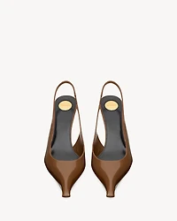MILLER wedges glazed leather
