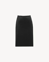 midi wrap skirt cotton velvet