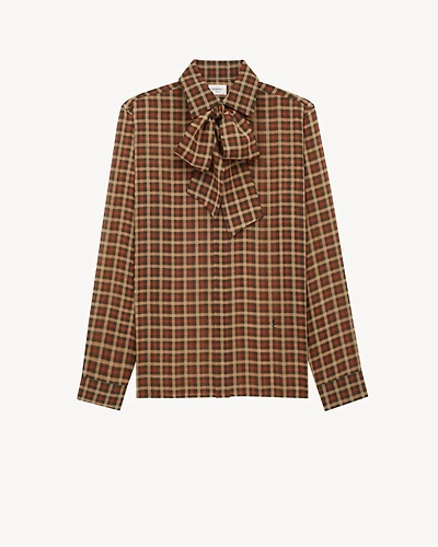 CASSANDRE shirt vichy silk