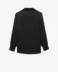 Pajama Shirt Silk Satin Crepe