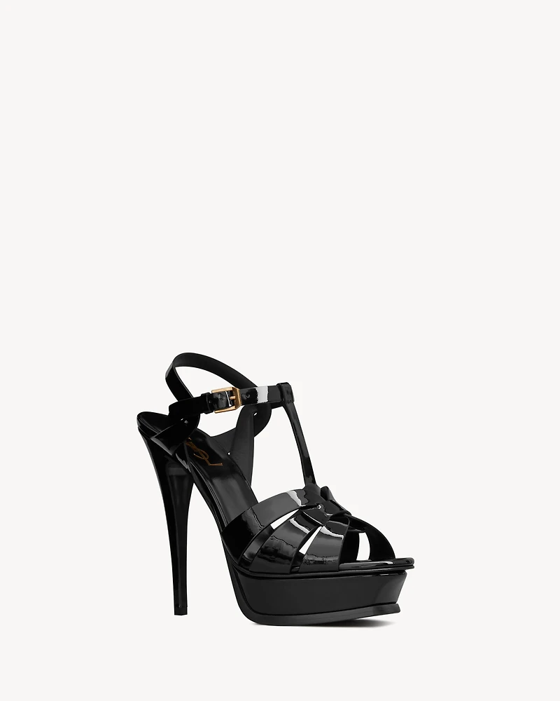 TRIBUTE platform sandals patent leather