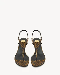 CASSANDRA wedges leopard grosgrain