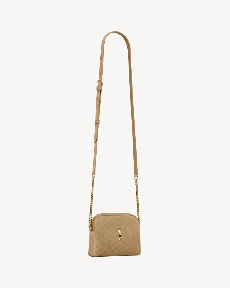 GABY zipped pouch in suede