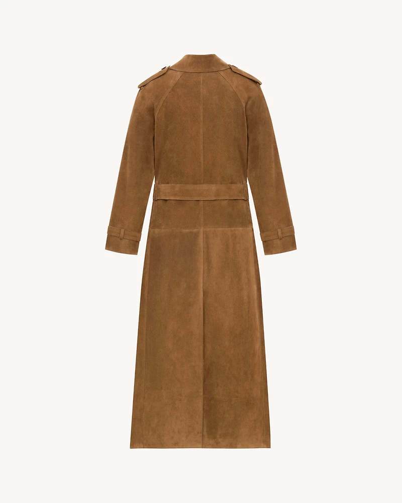 trench coat suede