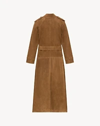 trench coat suede