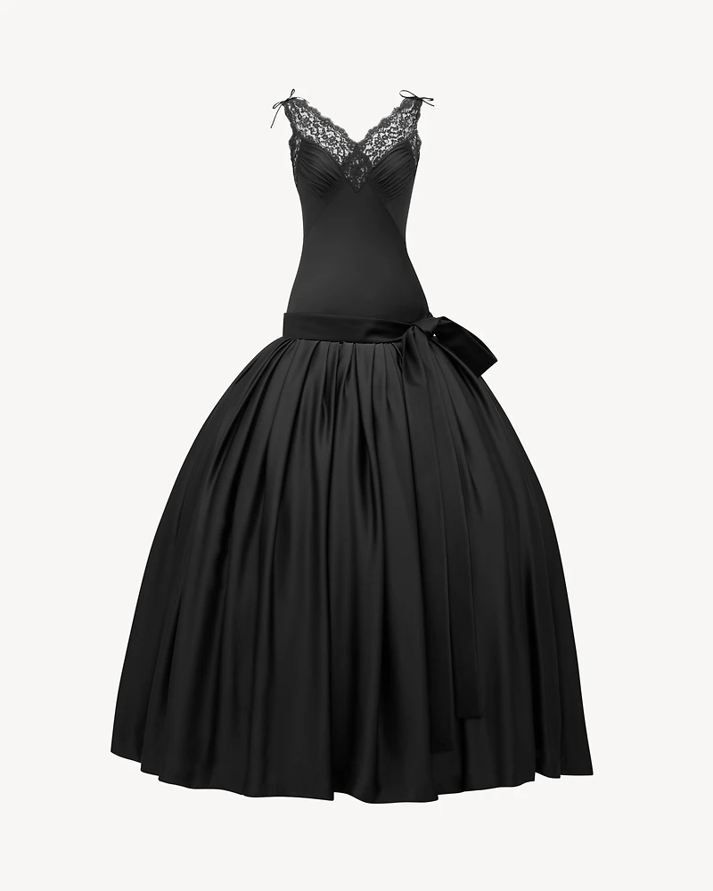 bustier bell dress silk charmeuse