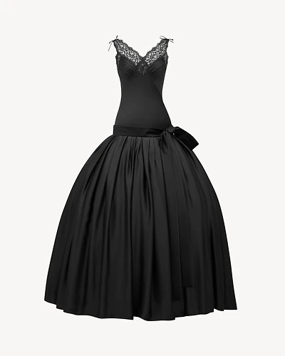 bustier bell dress silk charmeuse