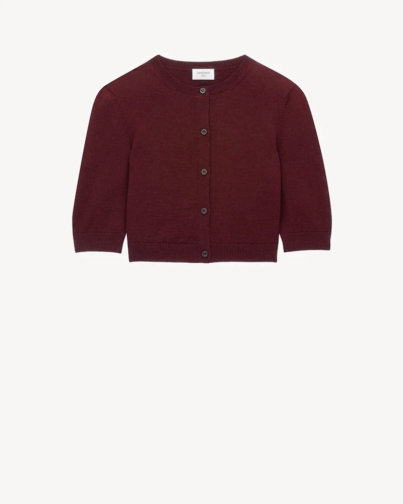 cropped cardigan wool