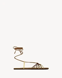 BABYLONE sandals smooth and metallic leather