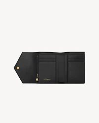 CASSANDRE MATELASSÉ compact tri fold wallet in LAMBSKIN