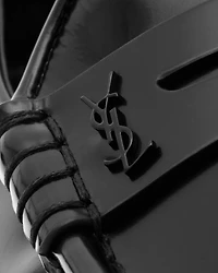 Le Loafer chunky penny slippers glazed leather