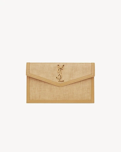 UPTOWN pouch in micro raffia