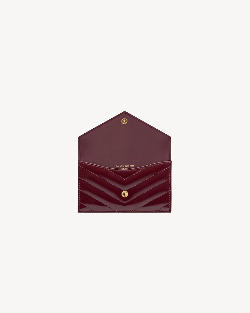 CASSANDRE MATELASSÉ FRAGMENTS flap card case in patent leather