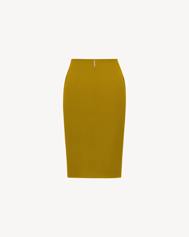 pencil skirt satin